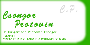 csongor protovin business card